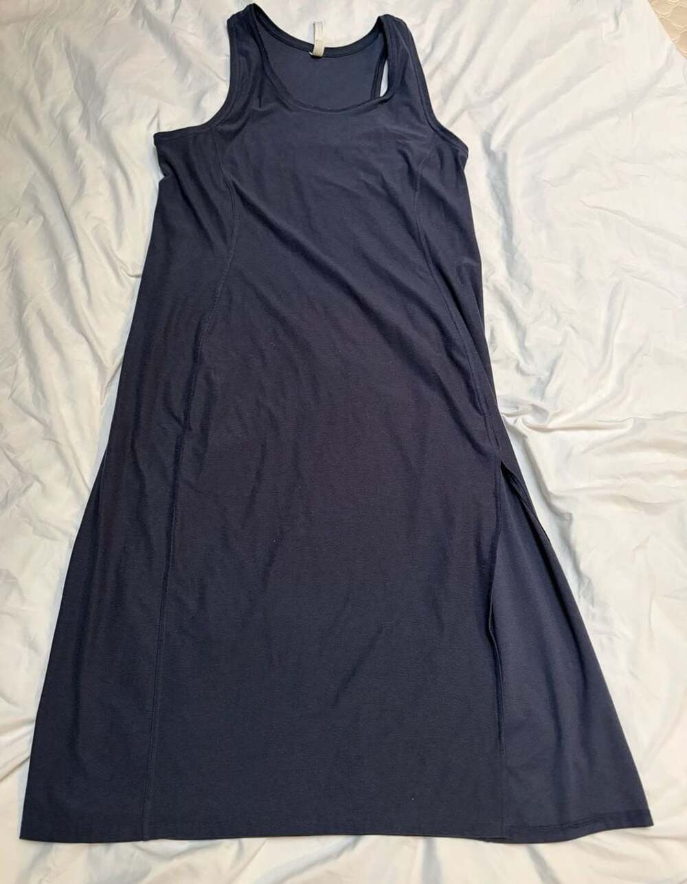 Fabletics Women's Athletic Racerback Midi Dress with Side Slit size L